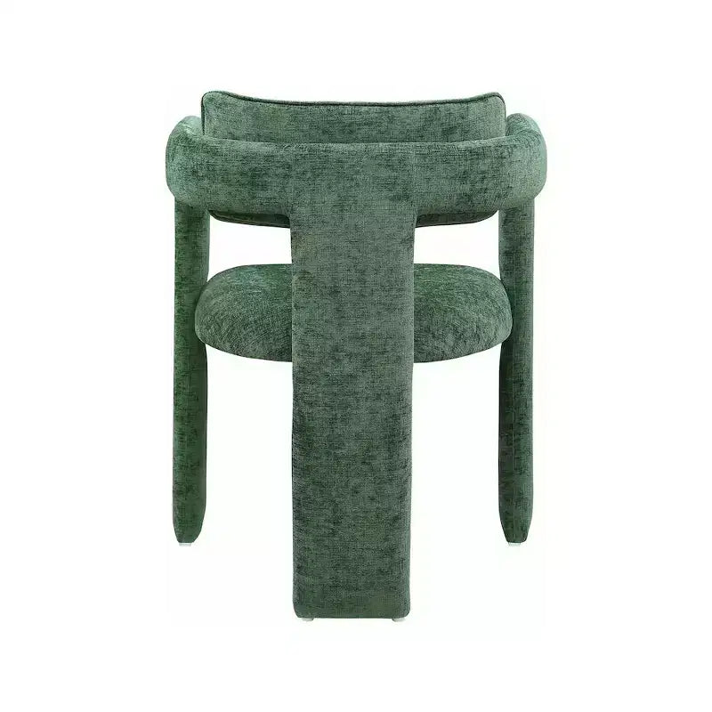 Chaise de salle à manger Brenda en tissu chenille vert de Meridian Furniture, lot de 2