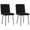 vidaXL Dining Chair Set of 4 Black Velvet (100% polyester), plywood, metal