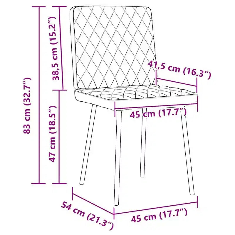 vidaXL Chaises de salle à manger lot de 4 Velours noir (100 % polyester), contreplaqué, métal
