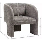 Chaise Meridian Furniture Sawyer en tissu chenille