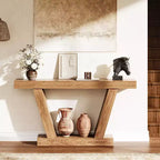 Table Console LinTimes 63'', Table Étroite de Canapé en Bois pour Couloir, Table d'Appoint pour Salon, Entrée
