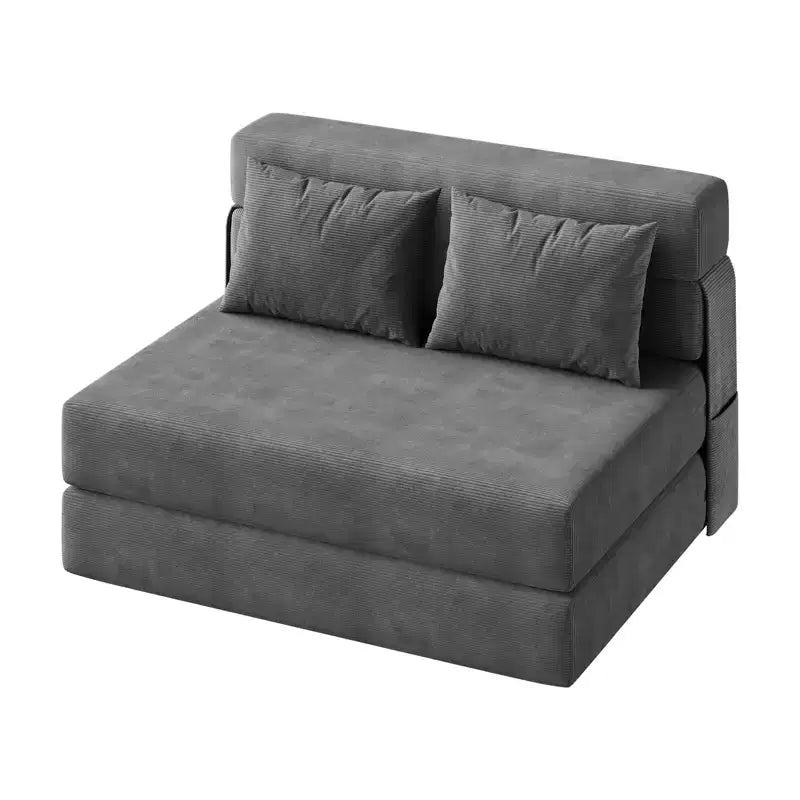 Canapé-lit pliant 4-en-1 et chaise-lit avec oreiller, causeuse capitonnée convertible 76, futon de sol pour chambre à coucher et chambre d'amis