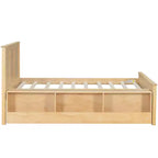 Lit plate-forme Polibi en bois massif avec lit gigogne et armoire de rangement