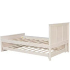 Lit plate-forme Polibi en bois massif avec lit gigogne et armoire de rangement
