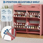 Meuble de rangement pour chaussures autoportant GUSTOWAVE avec 4 tiroirs basculants pour entrée, couloir, salon