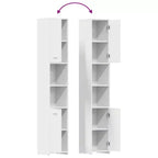 vidaXL Meuble de salle de bain blanc en bois d'ingénierie Meuble haut de salle de bain