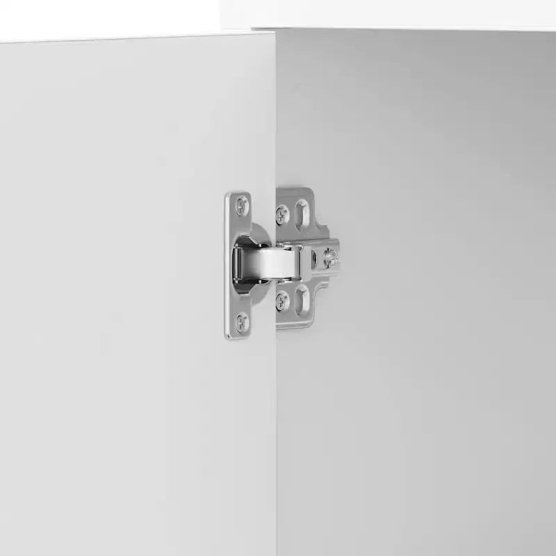 vidaXL Meuble de salle de bain blanc en bois d'ingénierie Meuble haut de salle de bain