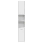 vidaXL Meuble de salle de bain blanc en bois d'ingénierie Meuble haut de salle de bain