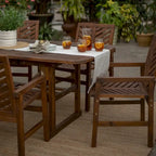 Ensemble de salle à manger 5 pièces extensible en acacia Middlebrook Hydaburg