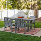 Ensemble de salle à manger 5 pièces extensible en acacia Middlebrook Hydaburg