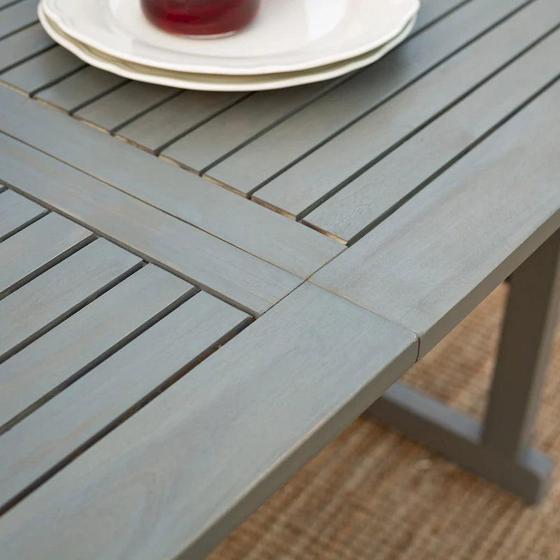 Ensemble de salle à manger 5 pièces extensible en acacia Middlebrook Hydaburg