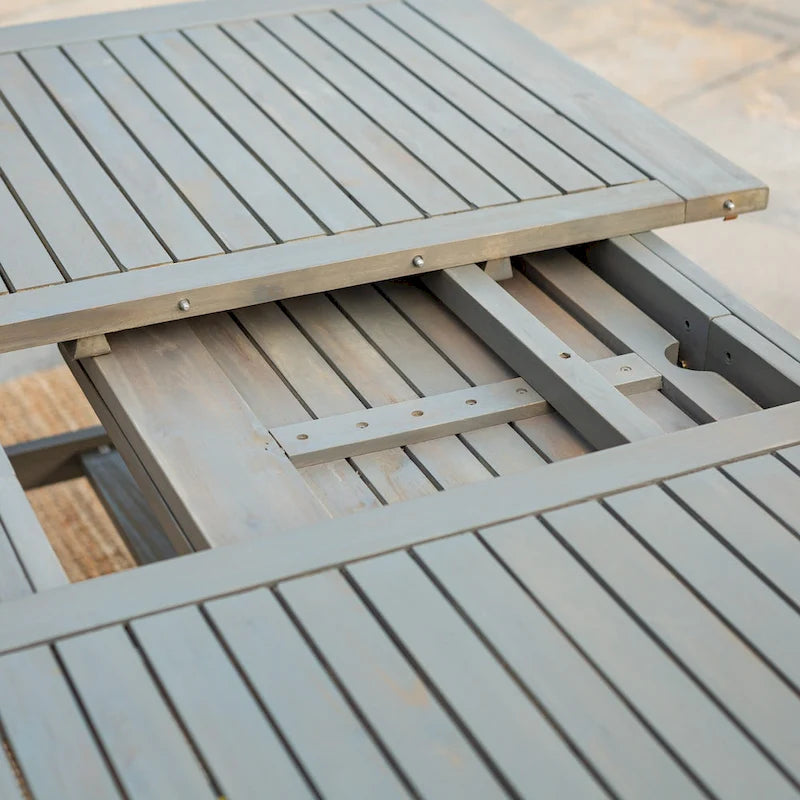 Ensemble de salle à manger 5 pièces extensible en acacia Middlebrook Hydaburg