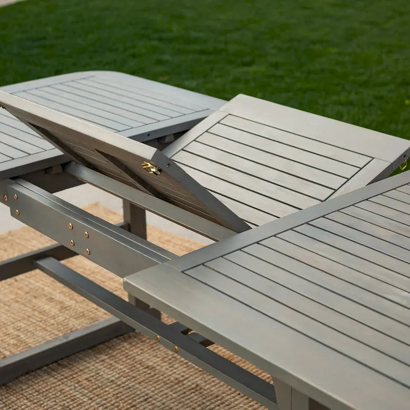 Ensemble de salle à manger 5 pièces extensible en acacia Middlebrook Hydaburg