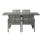 Ensemble de salle à manger 5 pièces extensible en acacia Middlebrook Hydaburg