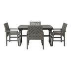 Ensemble de salle à manger 5 pièces extensible en acacia Middlebrook Hydaburg