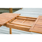 Ensemble de salle à manger 5 pièces extensible en acacia Middlebrook Hydaburg