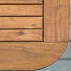 Ensemble de salle à manger 5 pièces extensible en acacia Middlebrook Hydaburg