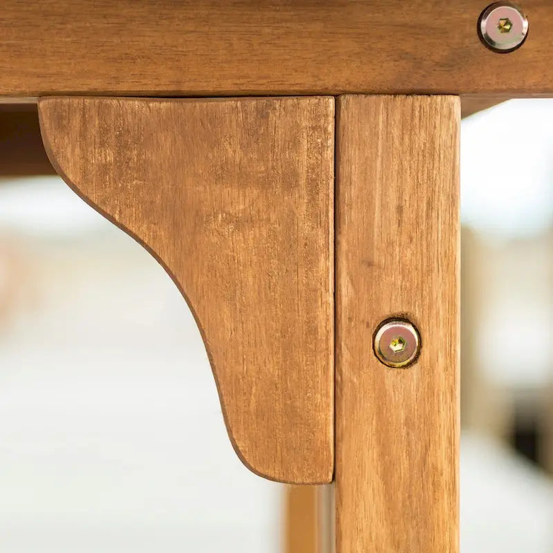 Ensemble de salle à manger 5 pièces extensible en acacia Middlebrook Hydaburg