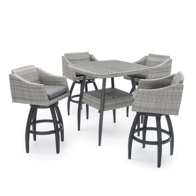 Ensemble de 5 tabourets de bar d'extérieur Sunbrella Cannes