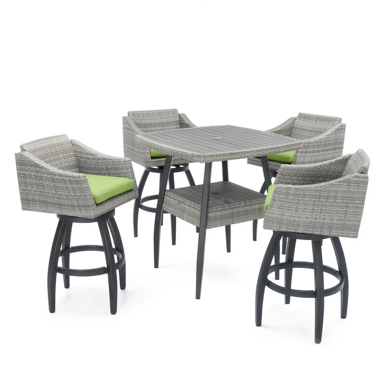 Ensemble de 5 tabourets de bar d'extérieur Sunbrella Cannes
