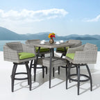 Ensemble de 5 tabourets de bar d'extérieur Sunbrella Cannes