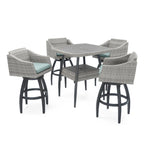 Ensemble de 5 tabourets de bar d'extérieur Sunbrella Cannes