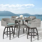 Ensemble de 5 tabourets de bar d'extérieur Sunbrella Cannes