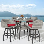 Ensemble de 5 tabourets de bar d'extérieur Sunbrella Cannes