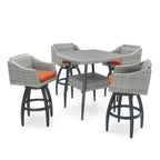 Ensemble de 5 tabourets de bar d'extérieur Sunbrella Cannes