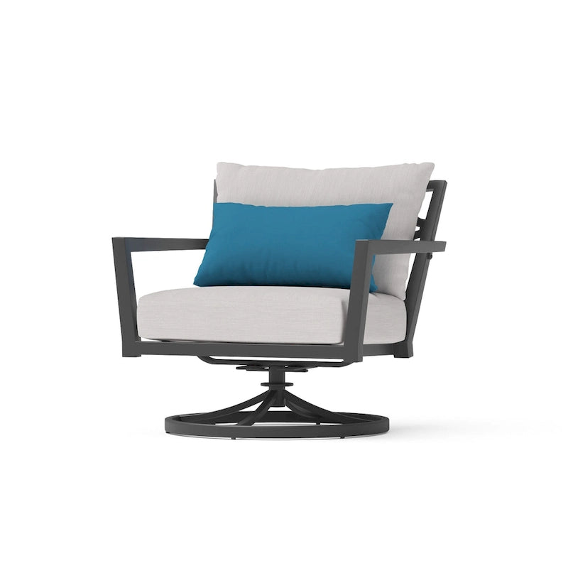 Ensemble de sièges de patio mobile Sunbrella 4 pièces Venetia – Gris