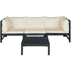 SAFAVIEH Outdoor Living Lynwood Dark Slate Grey/Taupe Sectional - 27W x 27D x 27H