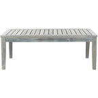 SAFAVIEH Outdoor Living Del Mar Ensemble de patio 4 pièces en bois d'acacia marron avec coussins beiges - 48 L x 25 P x 32 H po