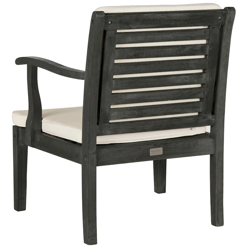 SAFAVIEH Outdoor Living Fresno Gris Ardoise Foncé 4 pièces - 48L x 25P x 32H