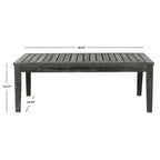 SAFAVIEH Outdoor Living Fresno Gris Ardoise Foncé 4 pièces - 48L x 25P x 32H