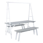 SAFAVIEH Outdoor Living Willamy – Ensemble de salle à manger 3 pièces – 29 l x 69 P x 74 H