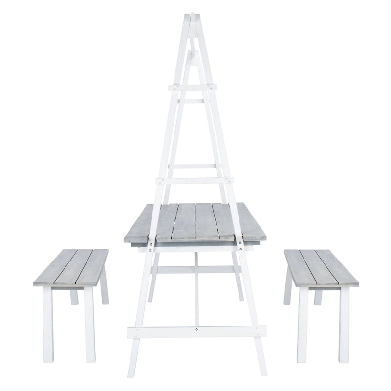SAFAVIEH Outdoor Living Willamy – Ensemble de salle à manger 3 pièces – 29 l x 69 P x 74 H
