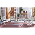 SAFAVIEH Outdoor Living Blaze - Ensemble de 5 pièces de café en bois d'acacia - Gris/Gris - 24W x 31D x 28H