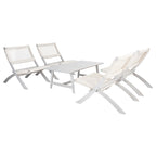 SAFAVIEH Outdoor Living Blaze - Ensemble de 5 pièces de café en bois d'acacia - Gris/Gris - 24W x 31D x 28H