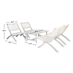 SAFAVIEH Outdoor Living Blaze - Ensemble de 5 pièces de café en bois d'acacia - Gris/Gris - 24W x 31D x 28H