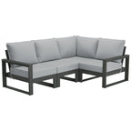 Polytrends Endless Patio 4-Piece Deep Seating Set with Gray Frame
