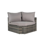 Ensemble de canapé de jardin 8 pièces, mobilier de jardin d'angle en rotin, ensemble de conversation pour terrasse