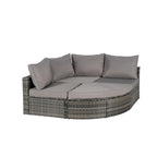 Ensemble de canapé de jardin 8 pièces, mobilier de jardin d'angle en rotin, ensemble de conversation pour terrasse