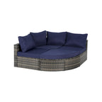 Ensemble de canapé de jardin 8 pièces, mobilier de jardin d'angle en rotin, ensemble de conversation pour terrasse