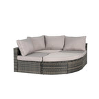 Ensemble de canapé de jardin 8 pièces, mobilier de jardin d'angle en rotin, ensemble de conversation pour terrasse