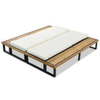 Ensemble de 2 chaises longues de patio d'extérieur 76,8 W avec dossier réglable à 5 positions - S.O.