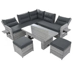 Salon de jardin en rotin