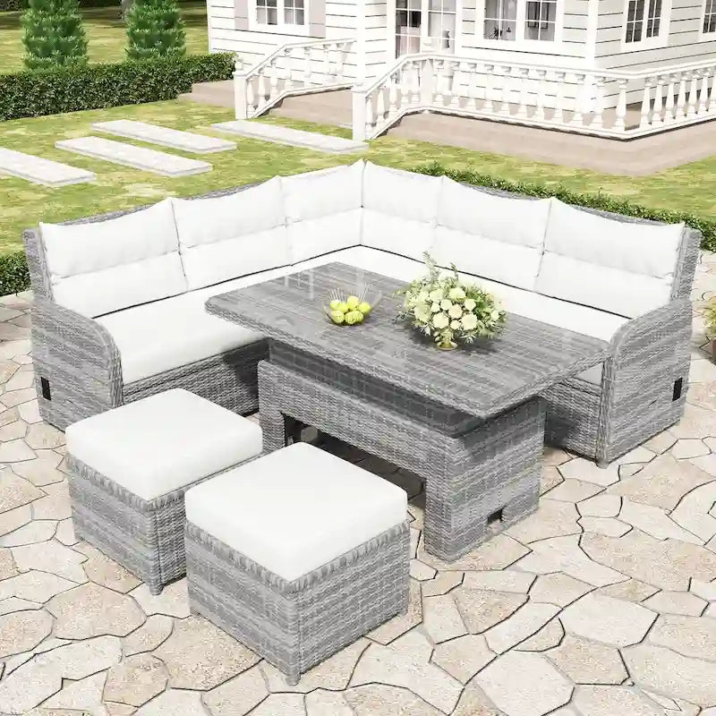 Salon de jardin en rotin