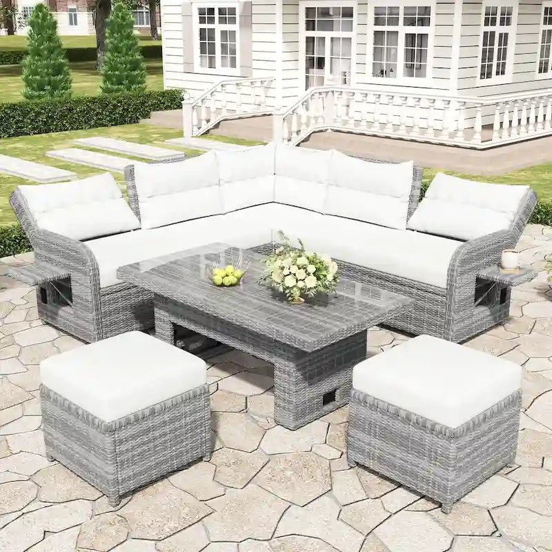 Salon de jardin en rotin