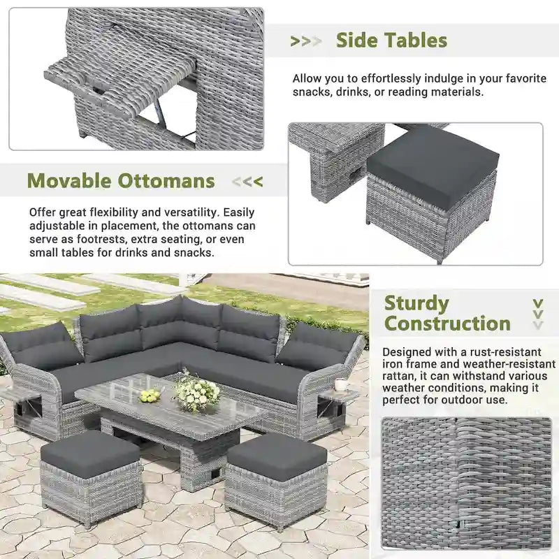 Salon de jardin en rotin