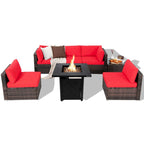Costway 7 PCS Patio Furniture Set with 28 50000 BTU Propane Gas Fire - See Details